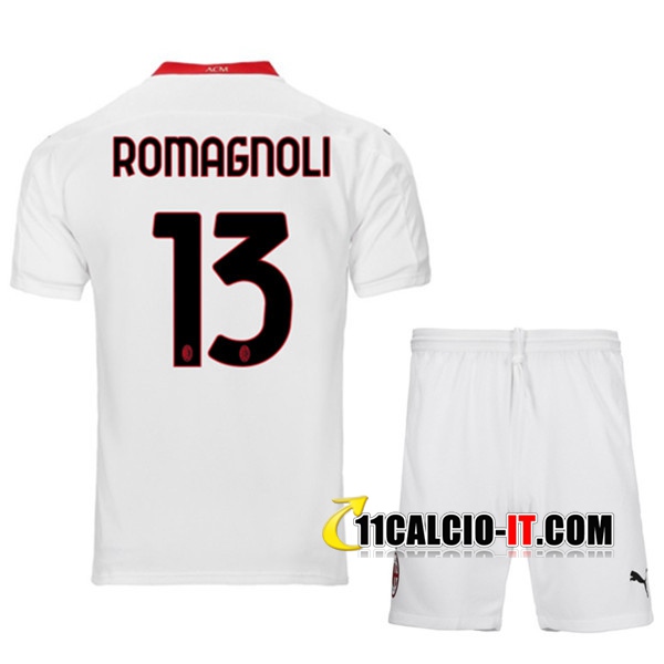 Crea Maglia Calcio Milan AC (ROMAGNOLI 13) Bambino Seconda 2020/2021