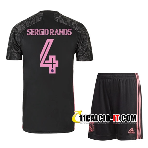 Crea Maglia Calcio Real Madrid (SERGIO RAMOS 4) Bambino Terza 2020 ...