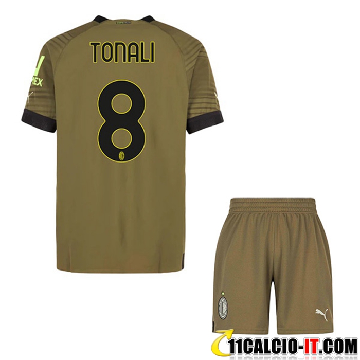 Negozio Maglie Calcio AC Milan (TONALI #8) Bambino Terza 2022/2023