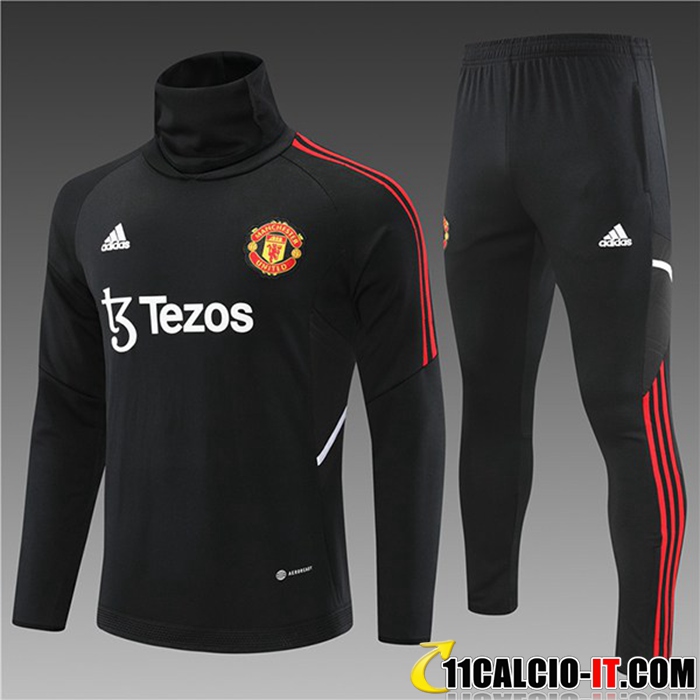 Acquisto Insieme Tuta Calcio Manchester United Bambino Nero 2022/2023