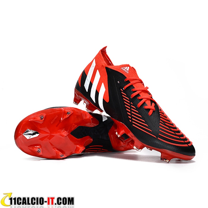 Siti Adidas Scarpe Da Calcio Predator Edge Geometric.1 FG Rosso/Nero