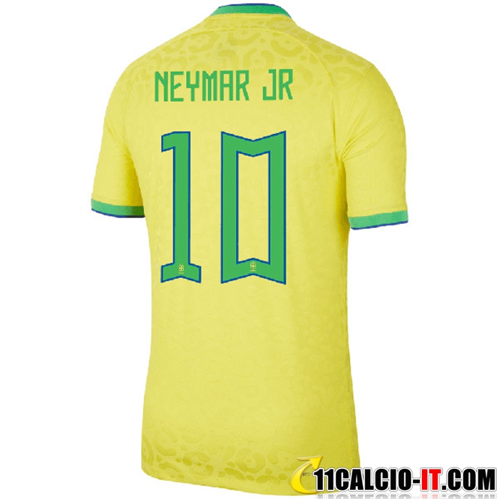 Personalizza Maglia Nazionale Brasile (NEYMAR JR #10) 2022/2023 Prima