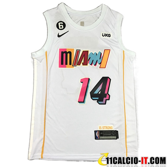 Imitazioni Maglia Miami Heat (HERRO #14) 2023/24 Bianco -02