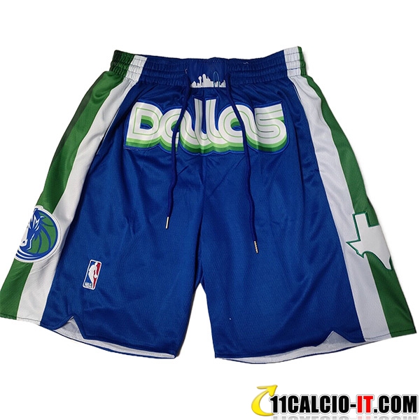 Nuova Pantaloncini NBA Dallas Mavericks 2023 Blu