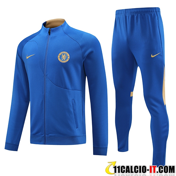 Imitazioni Insieme Tuta Calcio Giacca FC Chelsea Blu 2023/2024
