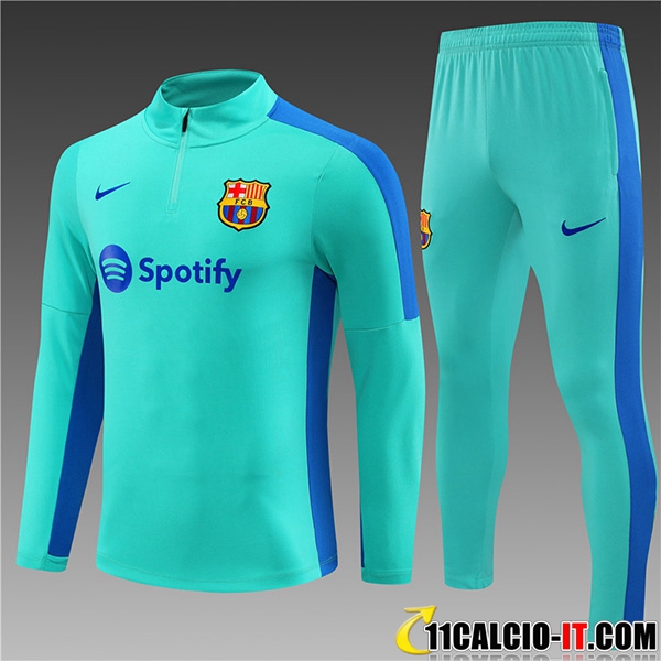 Imitazioni Insieme Tuta Calcio FC Barcellona Bambino Verde 2023/2024