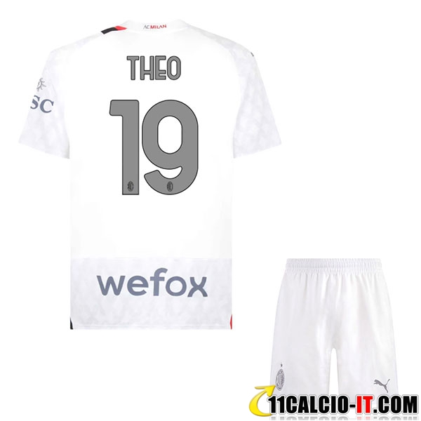 Siti Per Comprare Maglie Calcio AC Milan (THEO #19) Bambino 2023/2024 ...