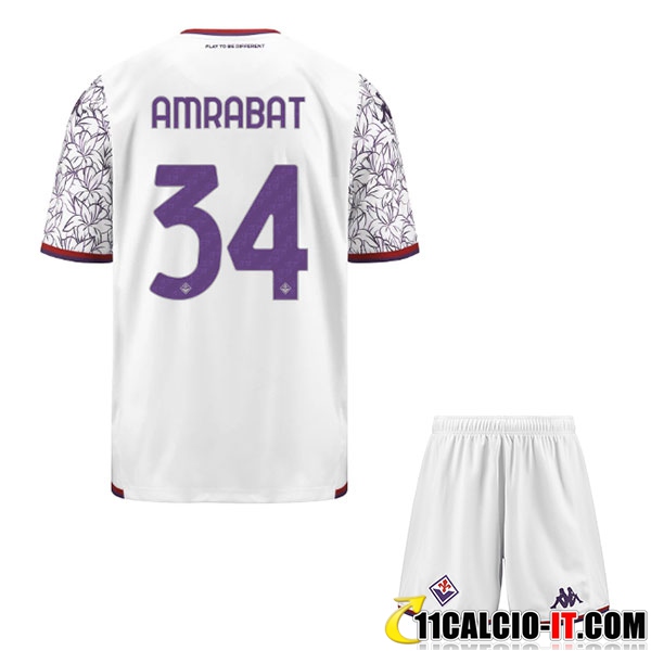 Sito Maglie Calcio ACF Fiorentina (AMRABAT #34) Bambino 2023/2024 Seconda