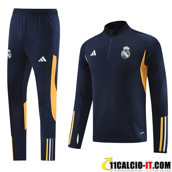 Le Nuove Insieme Tuta Calcio Real Madrid Blu/Giallo 2023/2024